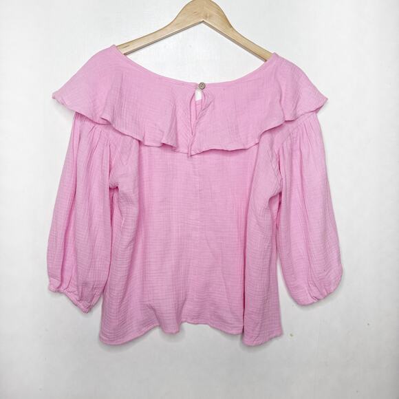 Pink Cotton Gauze Top - Picture 2 of 4
